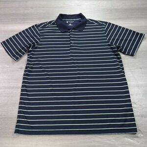 St Andrews Polo Shirt Mens XL Striped Golf Performance Polyester